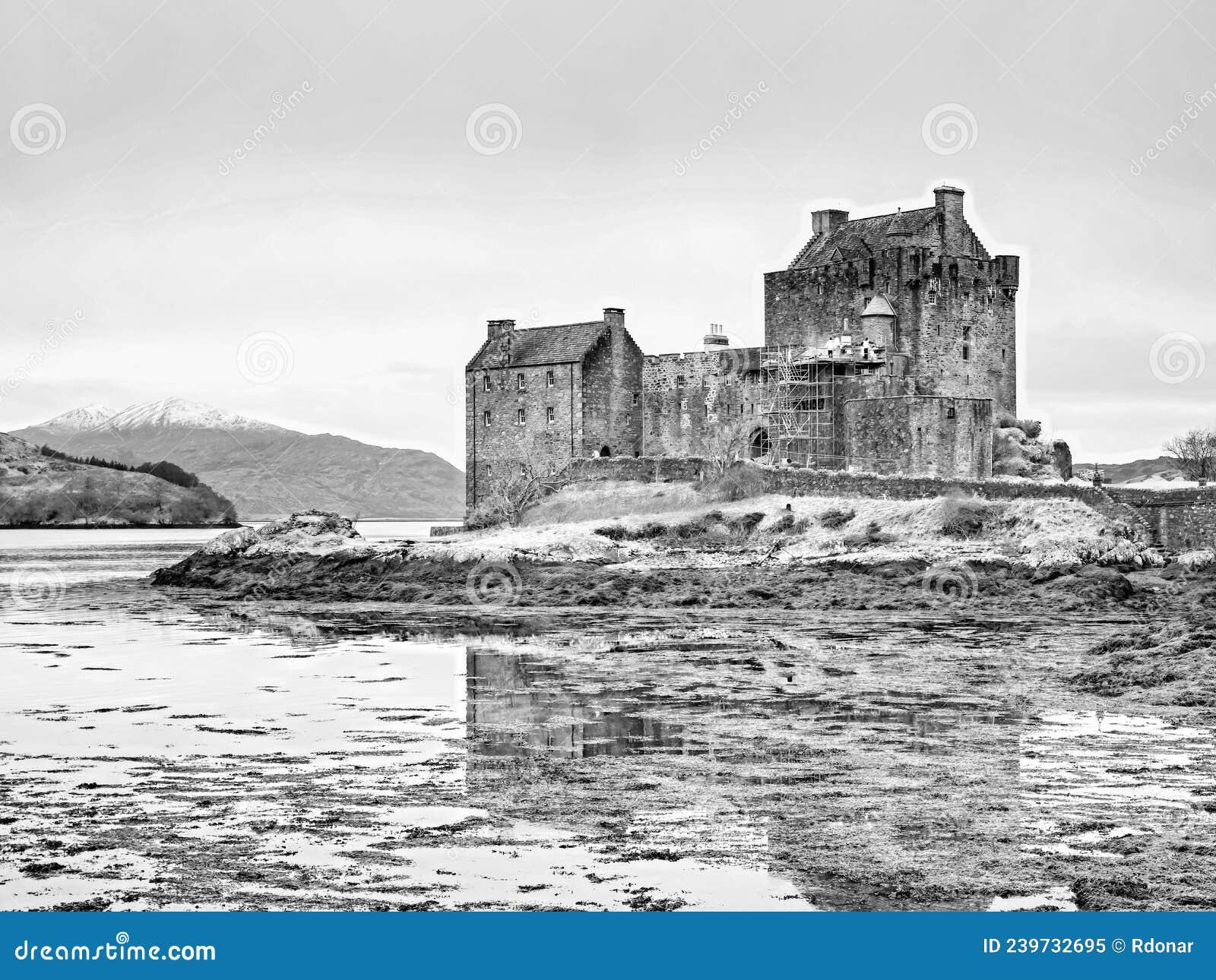 Eilean Donan Castle with a Stone Bridge Above the Water, Scotland ...