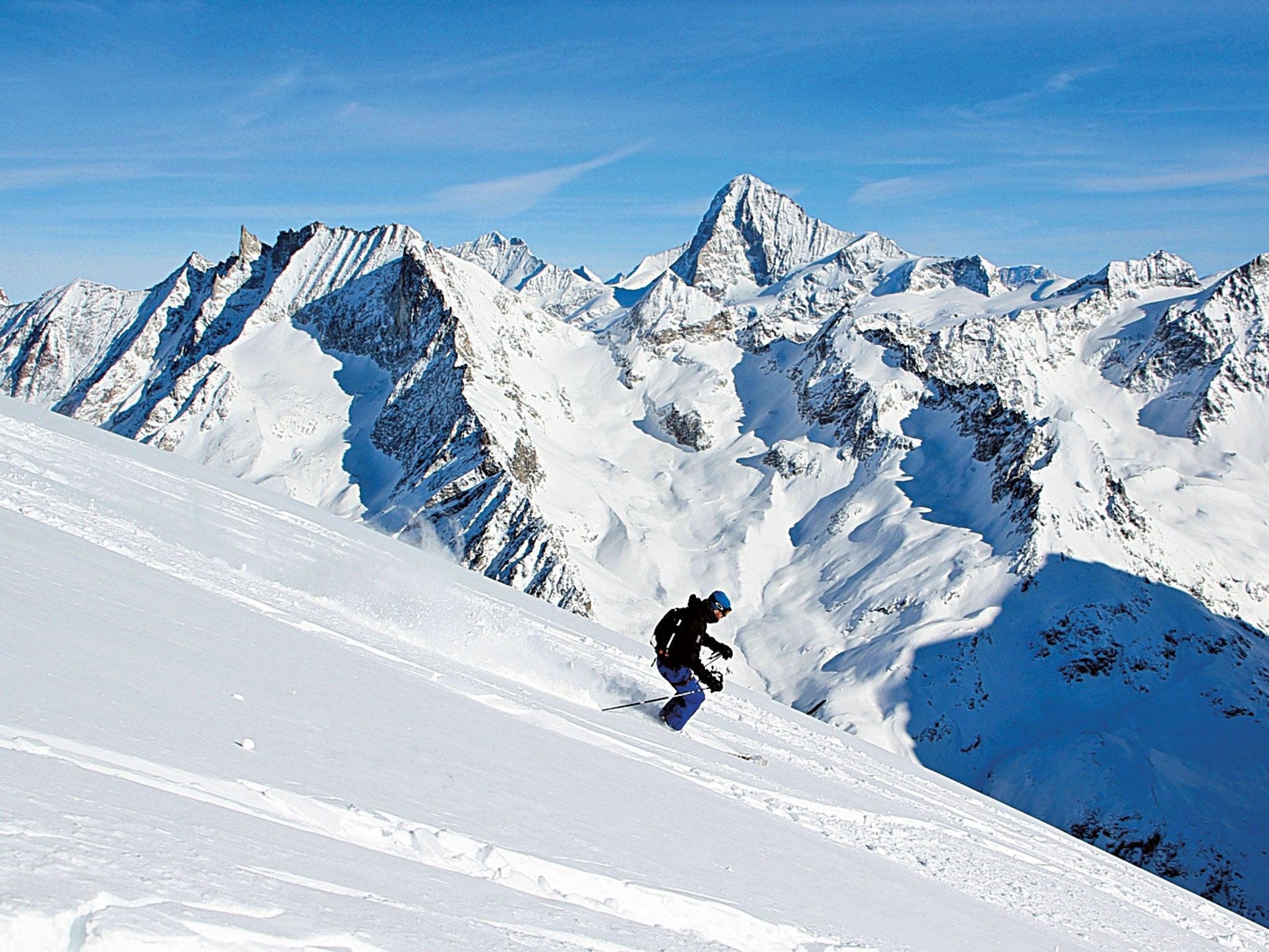 Skiing in Switzerland: Going off-piste in Grimentz 